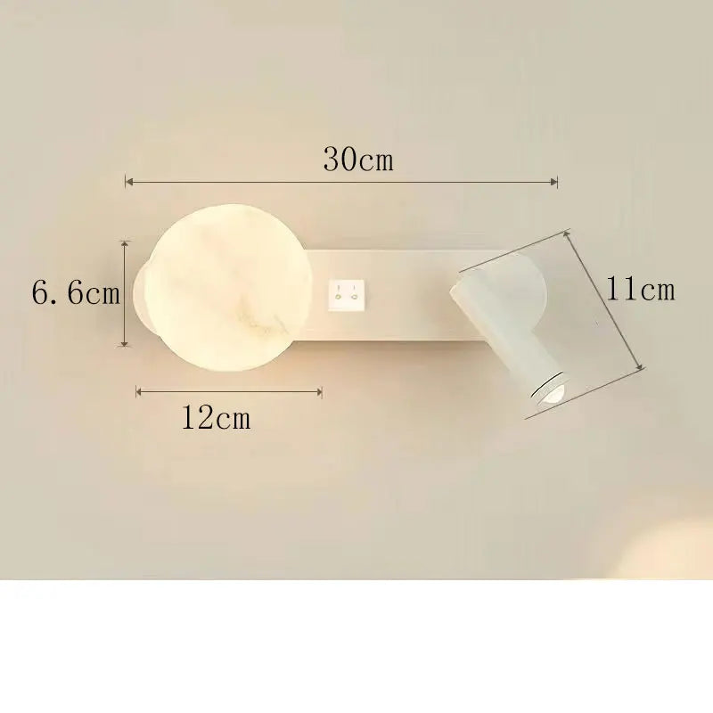 Lámpara de pared nórdica moderna en blanco y negro | Iluminación minimalista para el hogar