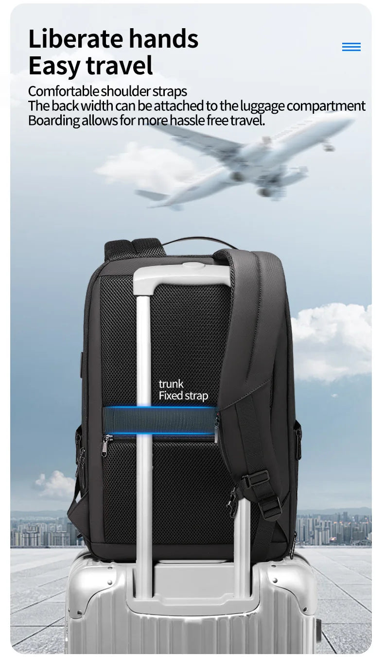 Waterproof Business Backpack with USB Charging | Travel Ready 35L