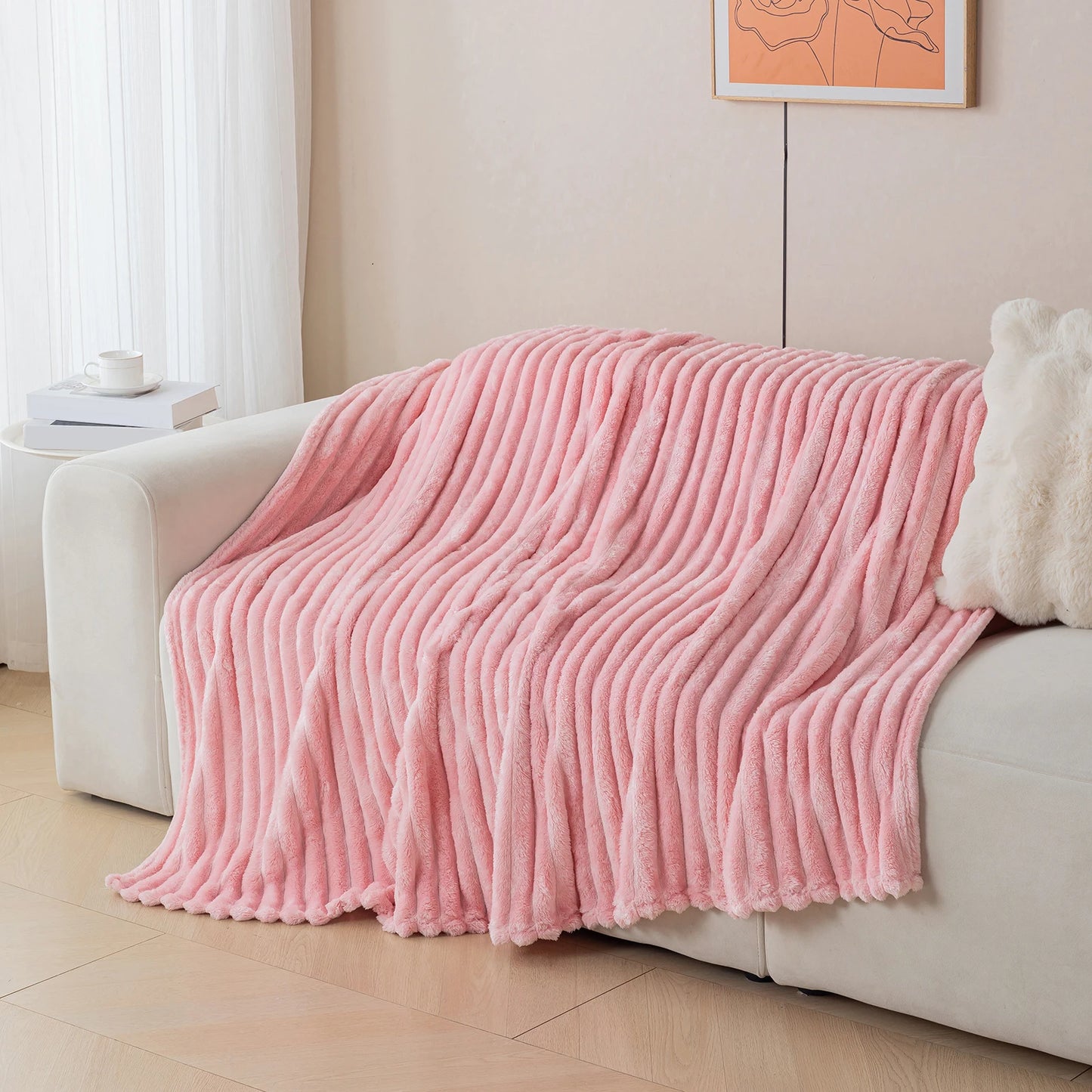 Thick Warm Flannel Blanket | Cozy Fleece Throw for All Seasons