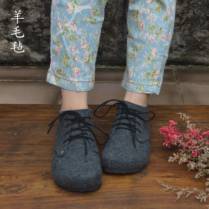 Handmade Genuine Leather High Top Women's Shoes | Stylish Casual Footwear