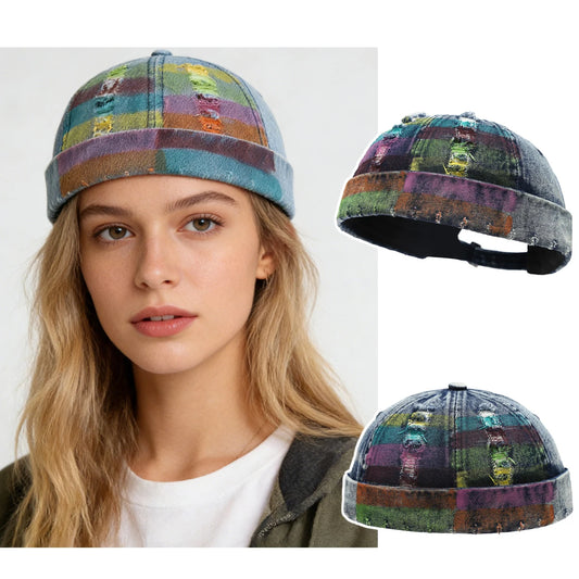 Adjustable Denim Docker Cap | Retro Hip Hop Unisex Streetwear