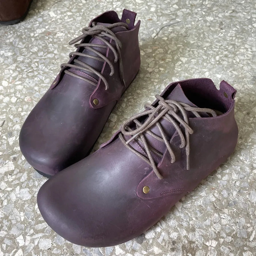 Handmade High Top Genuine Leather Shoes for Women | Stylish Comfort