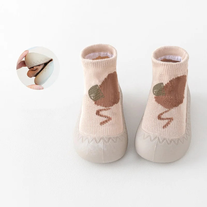 Cute Cartoon Baby Socks Shoes | Soft Rubber Sole for First Walkers