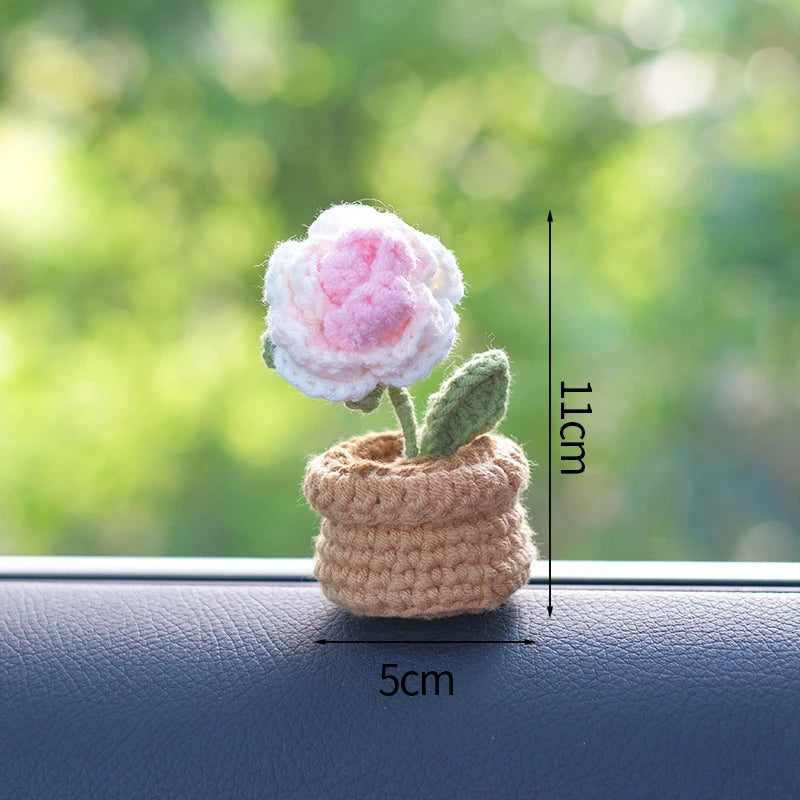 Beautiful Hand-Woven Crochet Flower Pots for Home Décor