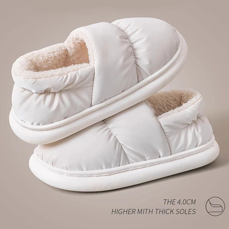 Women's Cotton Patchwork Slippers | Warm Anti-Slip Indoor Shoes