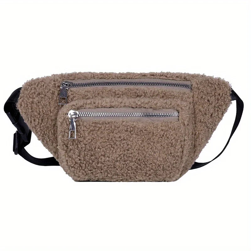 Riñonera de Pana de Peluche Elegante | Bolso Bandolera Versátil