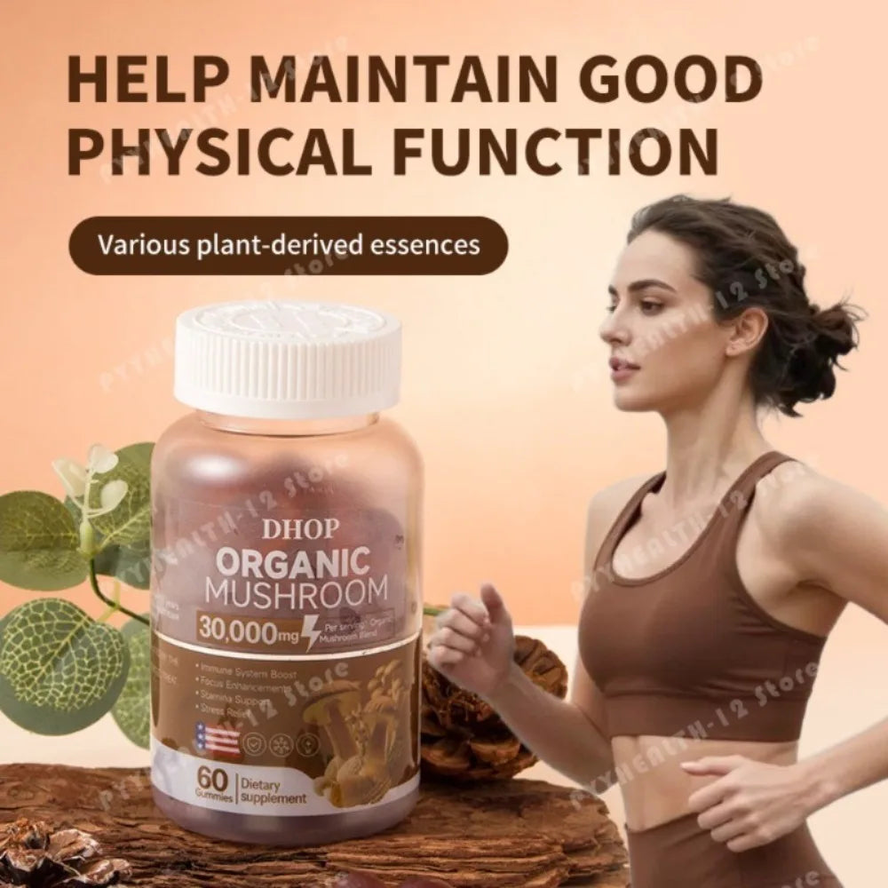 Mushroom Gummies with Lion's Mane & Reishi | Daily Health Support