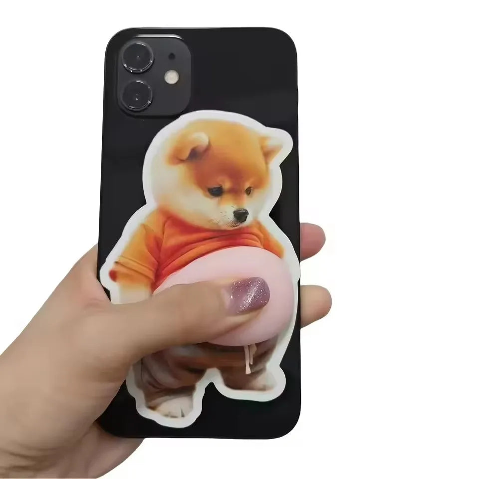 3D Shiba Inu Stickers | Cute Chubby Self-Adhesive Dog Decor