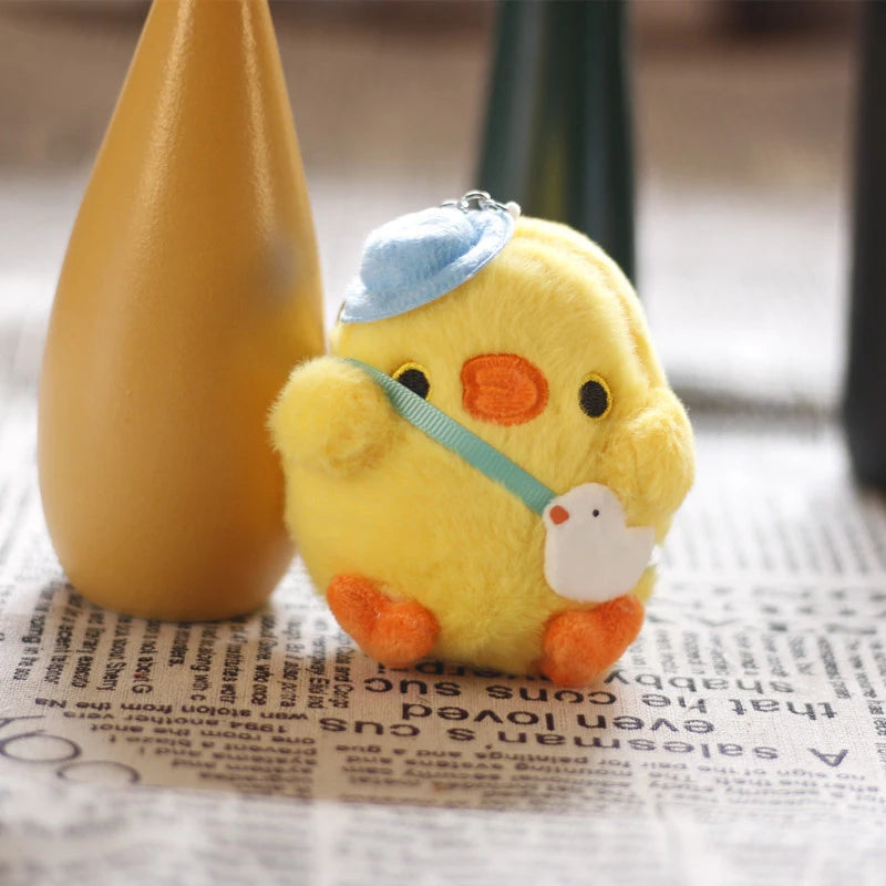 Llavero de peluche de mini pollo lindo | Adorable colgante para bolso