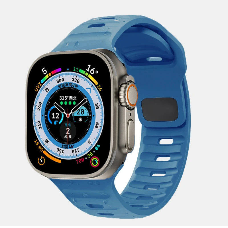Flexible Silicone Sport Strap for Smartwatches | Comfort & Style