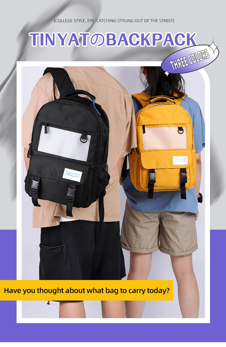 Large Capacity Multi Color Polyester Backpack | Casual Unisex Bag