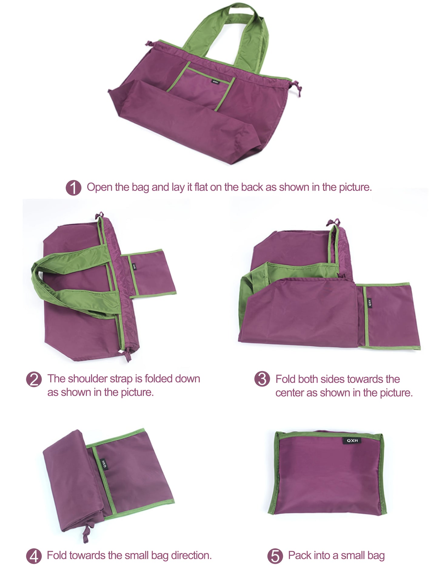 Foldable Large-Capacity Tote Bag | Stylish Grocery and Travel Companion