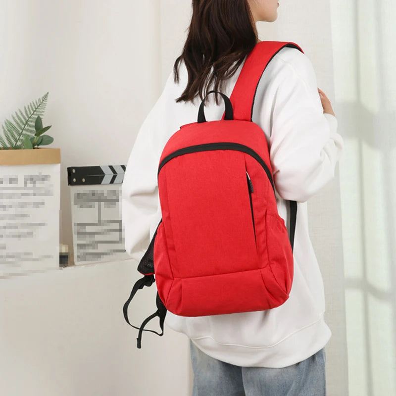 Lightweight Solid-Color Backpacks for Outdoor & School Use