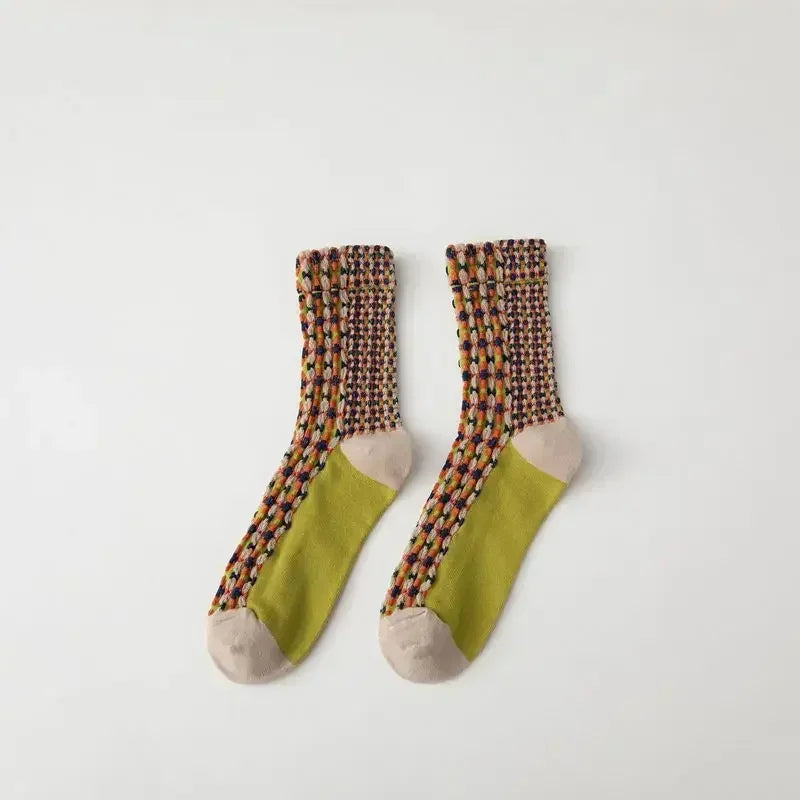 Autumn Winter Cotton Kawaii Socks for Women | Cute Retro Designs