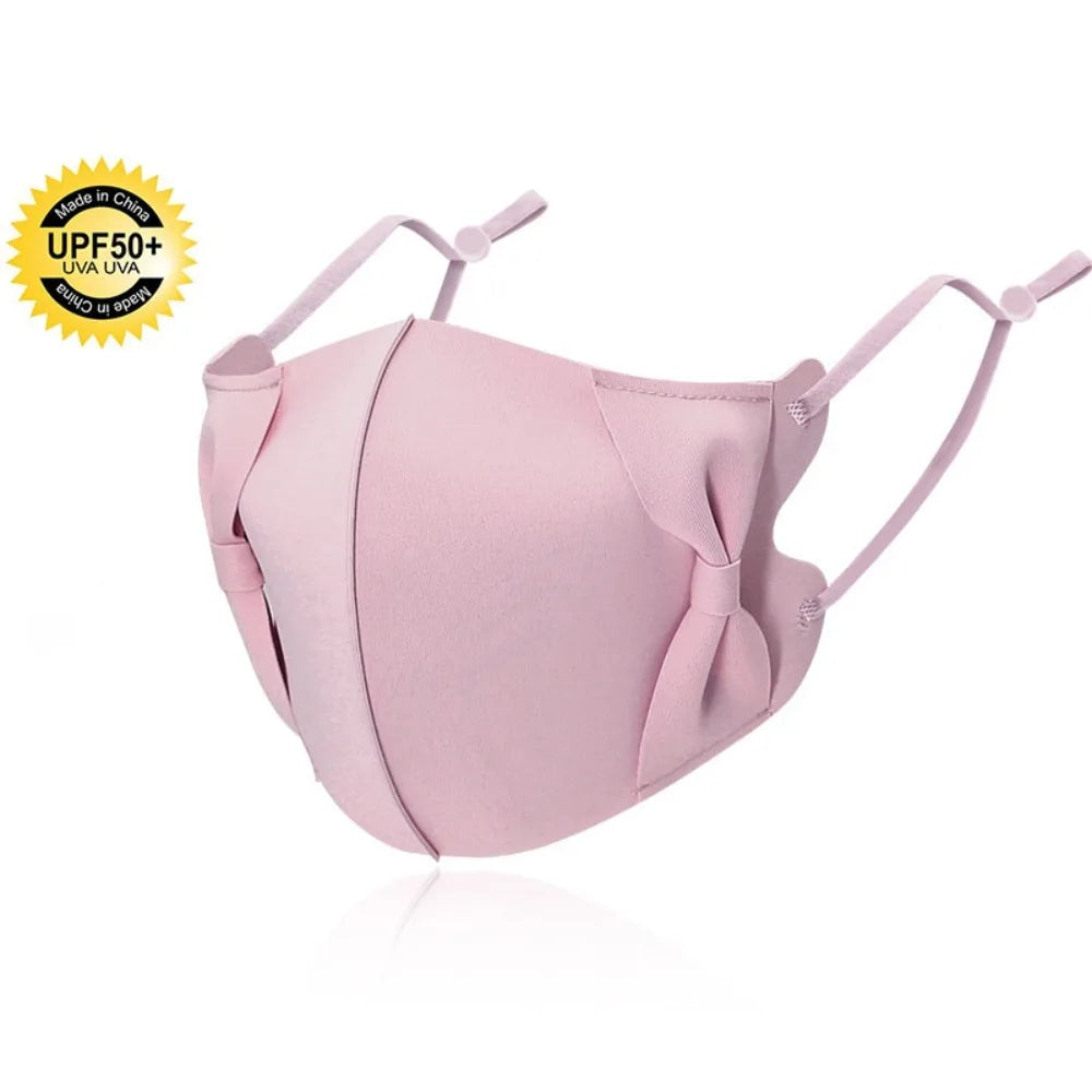 3D Bow Anti-UV Face Mask | Breathable UPF50+ Sunscreen Protection