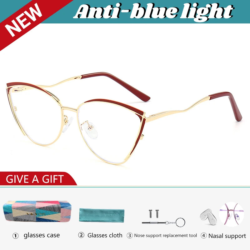 Personalized Cat Eye Glasses for Women | Customizable Style & Comfort