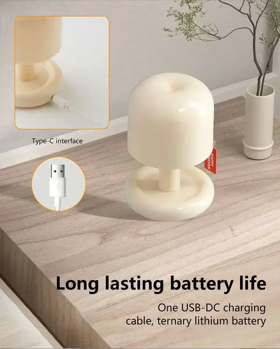 Creative USB Rechargeable Sunset Night Lamp | Mushroom Design