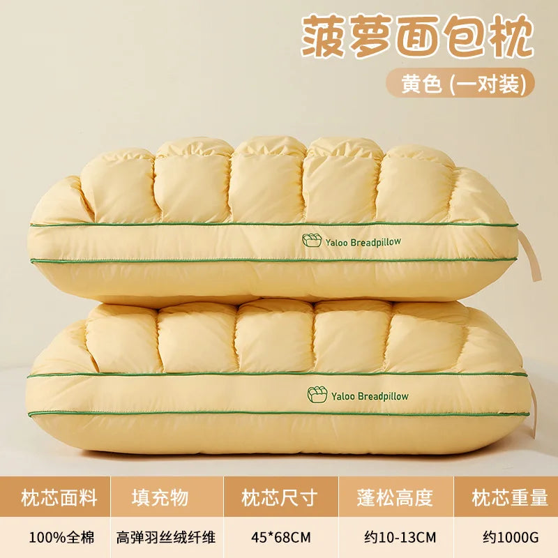 Soft Rectangular Support Pillow | Pineapple Design Sleep Cushion