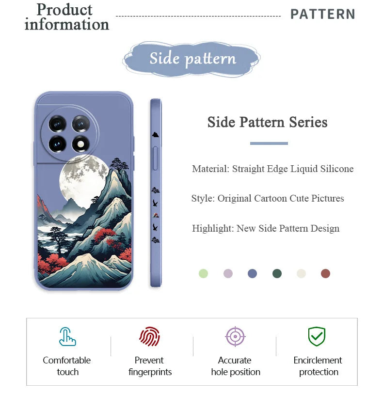 Smoke Mountain Phone Case For Oneplus 13 13R 12 12R 11 11R 10 10R 10T 9R 9RT 9 8T 8 7 7T Pro 5G Liquid Silicone Cover