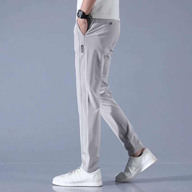 Men's Lightweight Ice Silk Golf Casual Trousers | Spring & Summer Style
