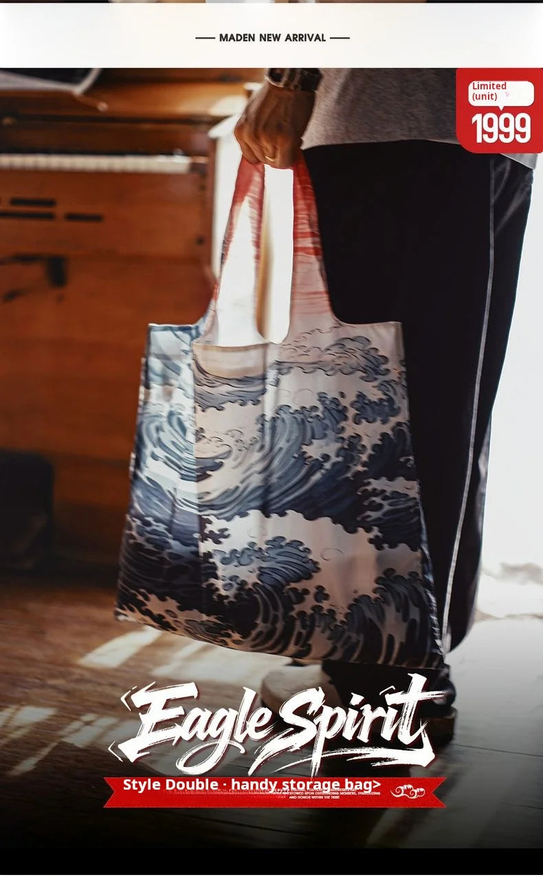 Foldable Tribal Print Tote Bag | Stylish Large Capacity Travel Bag