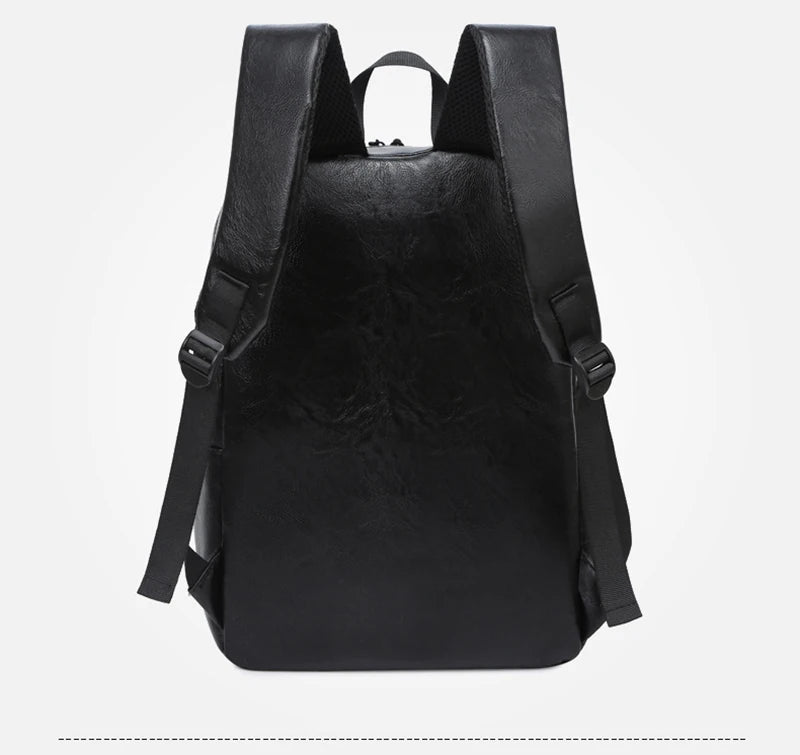 Men's Executive PU Leather Backpack | Stylish Office & Travel Bag