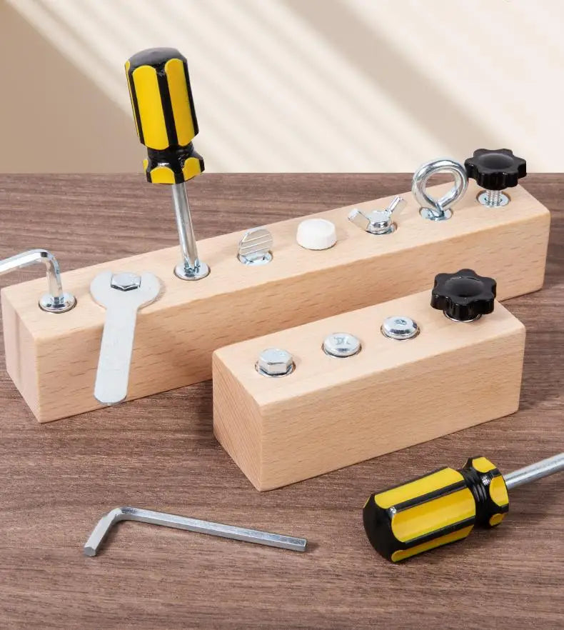 Kids Wooden Screw Nut Disassembly Toy | Montessori Learning