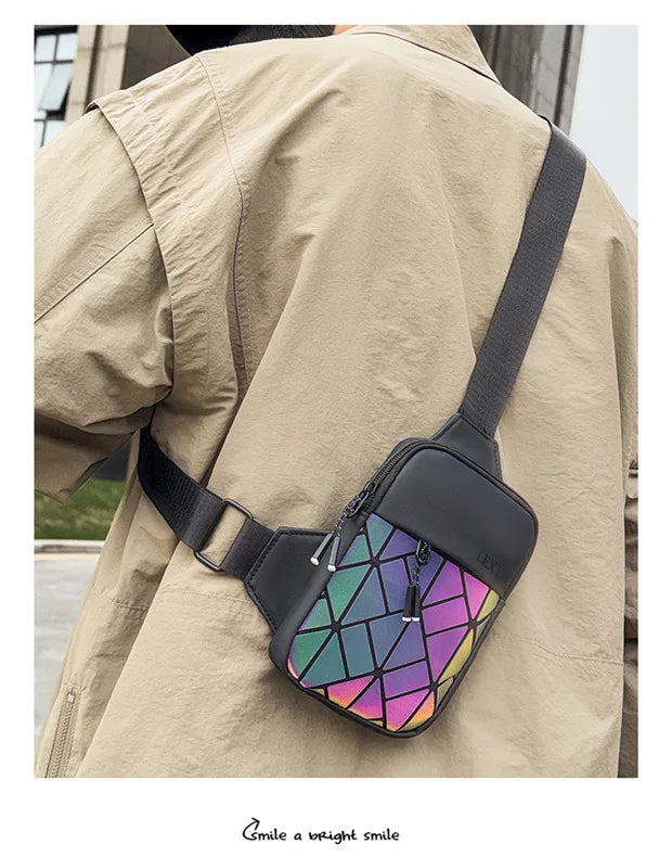 Stylish Crossbody Small Bag | Fashionable Rhombus Grid Design