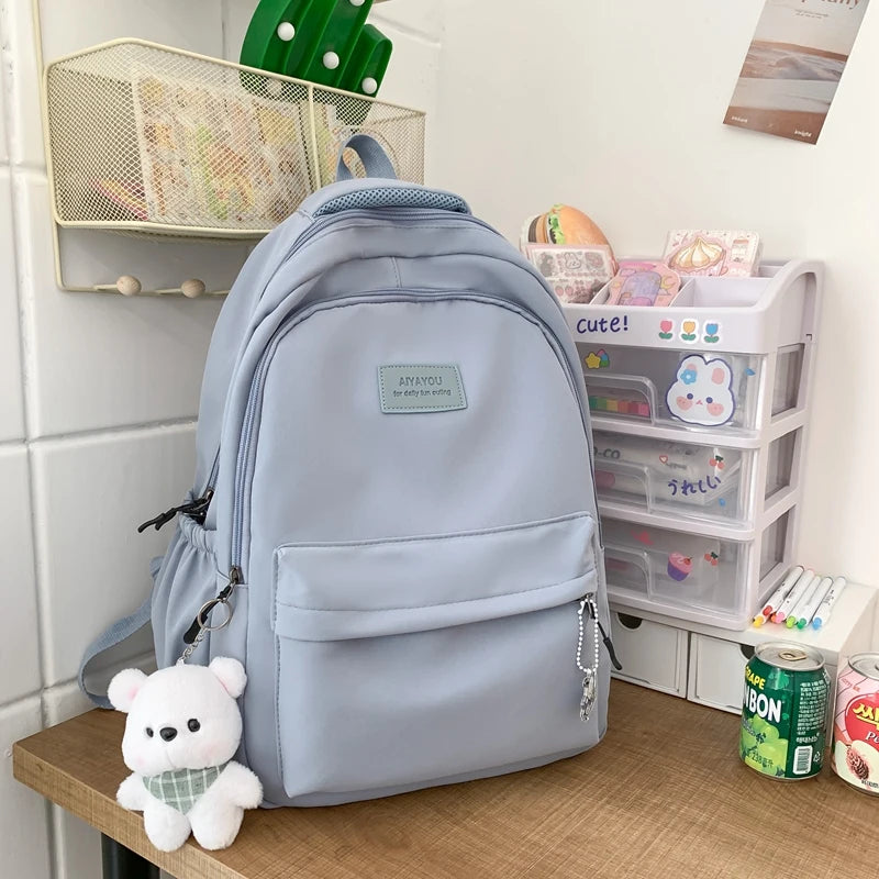 Stylish Waterproof College Backpack | Trendy Laptop School Bag