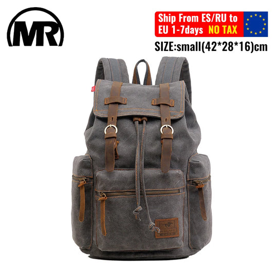 Mochila de lona vintage para hombre | Bolso elegante para portátil de 14 pulgadas