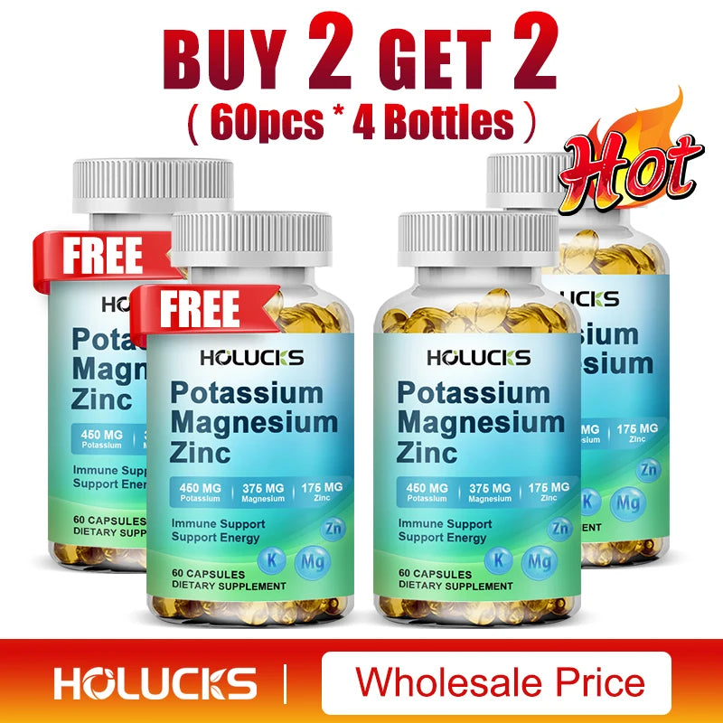 Potassium Magnesium Zinc Capsules | Bone & Heart Health Support