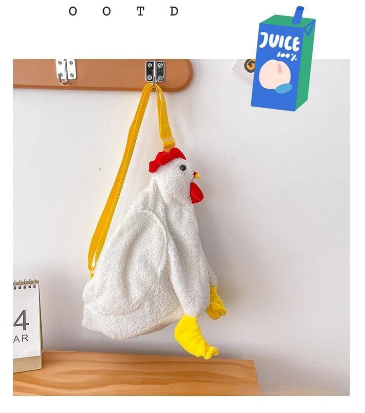 Cute Chicken Shape Crossbody Purse for Women | Cozy Fleece Handbag