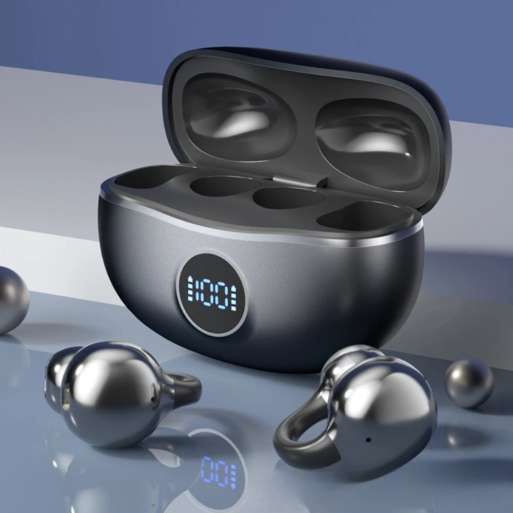 Wireless Bluetooth Open Ear Earbuds | Noise Cancelling Sports Earphones