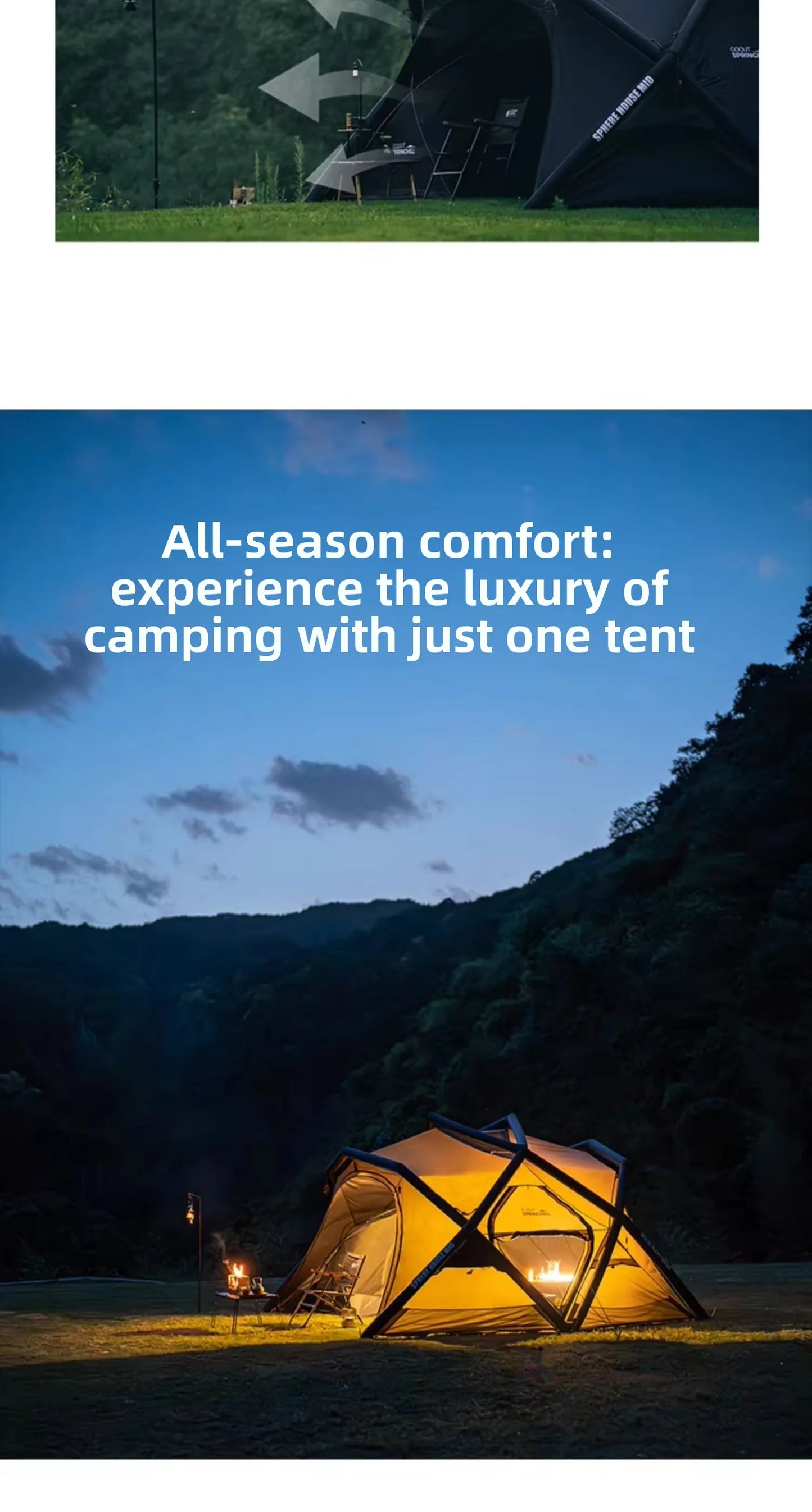 Portable Inflatable Ball Tent for Outdoor Camping | Heavy Rain Shelter