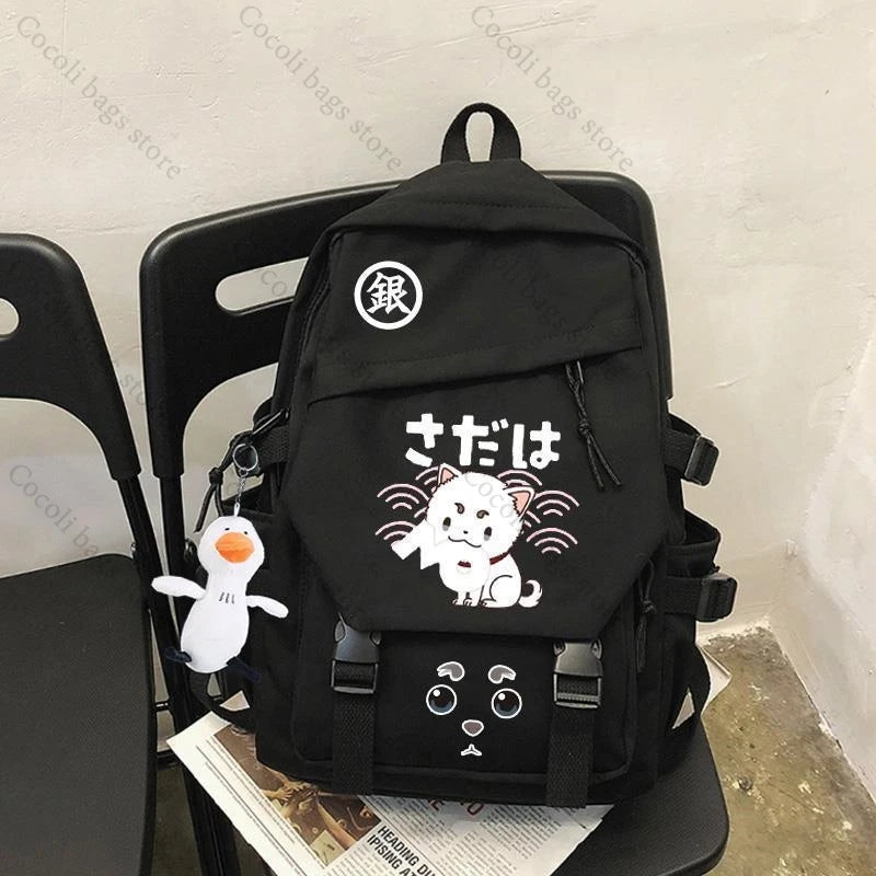 Anime-Inspired Large Capacity Print Backpack for Students