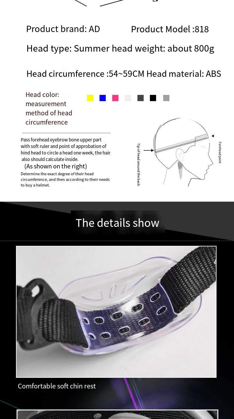 LED Motorcycle Helmet for Moped & Electric Scooter | Unisex Safety Gear