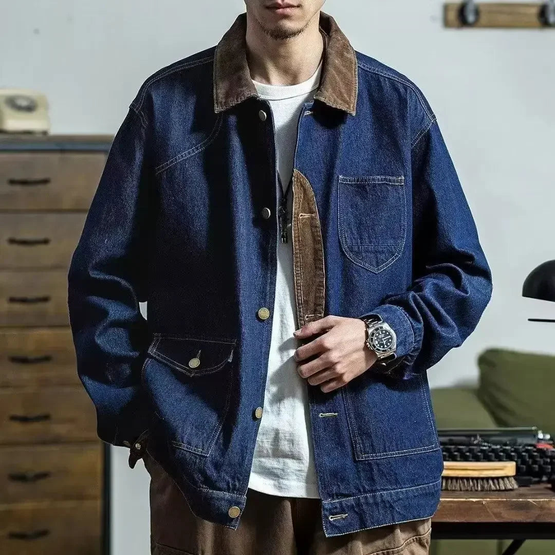 Trendy Loose Cowboy Coat for Men | Casual Denim Jackets