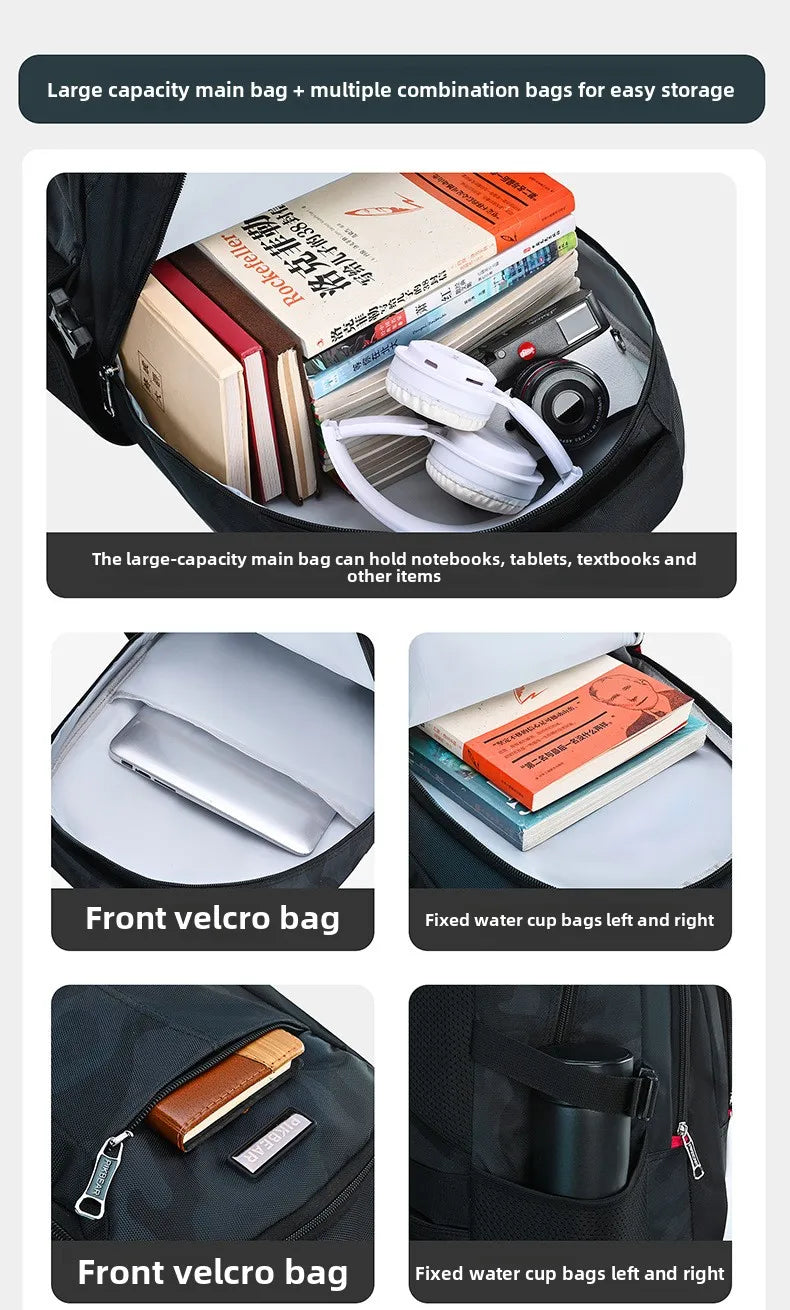 Camouflage School Backpack for Teens | Waterproof Student Bag