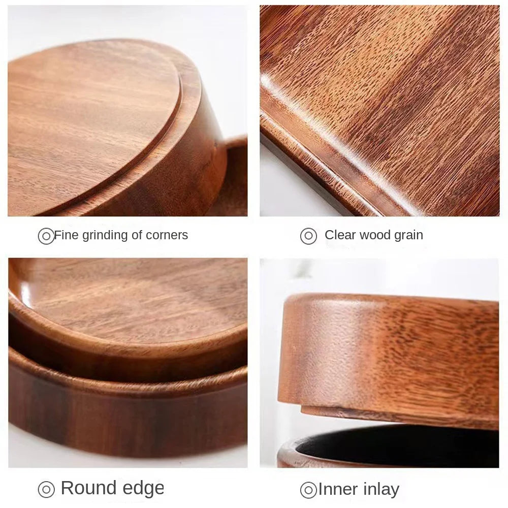 Handmade Solid Wood Stackable Bowls | Versatile Snack & Salad Plates