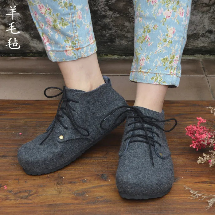 Handmade High Top Genuine Leather Shoes for Women | Stylish Comfort