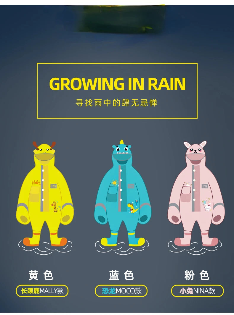 Kids Waterproof Dinosaur Raincoat | Perfect for Boys & Girls
