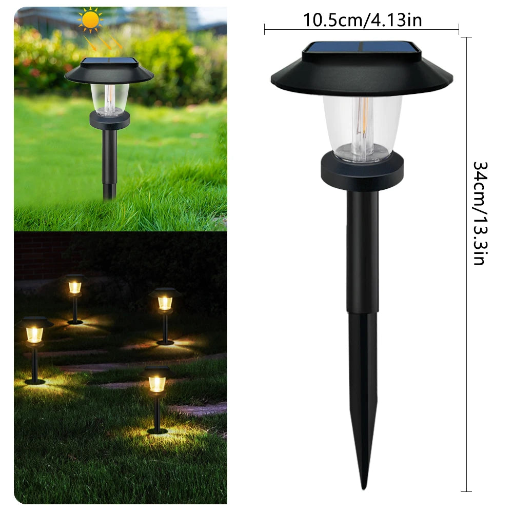 Luces solares para caminos | Iluminación LED de paisaje exterior ecológica