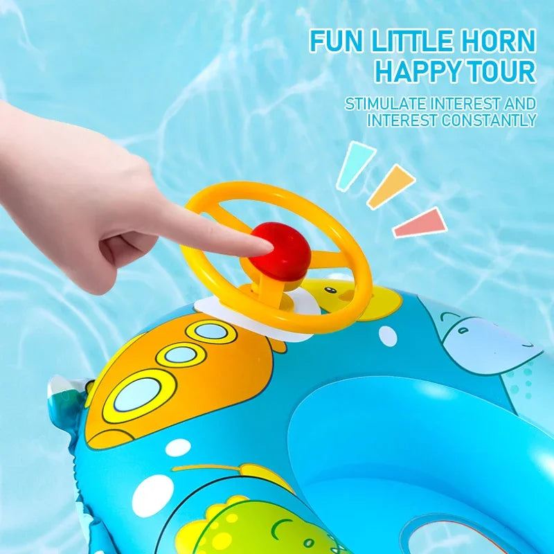 Inflatable Cartoon Baby Swimming Ring | Fun Water Play Toy