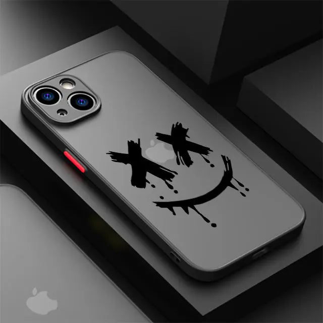 Clear Matte Smiling Devil Phone Case | Shockproof Luxury Cover