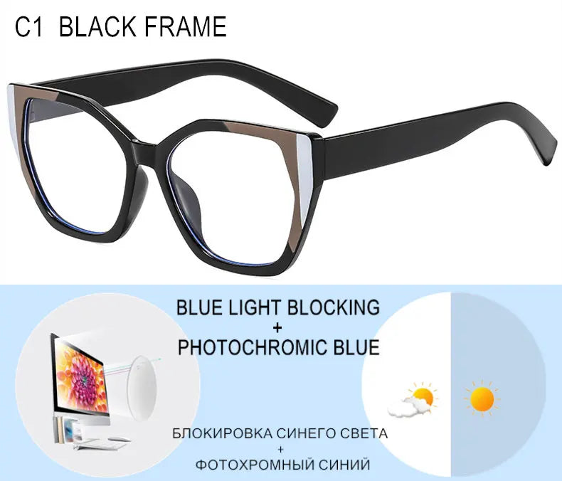 Stylish Myopia Prescription Glasses | Blue Light & Photochromic Lenses