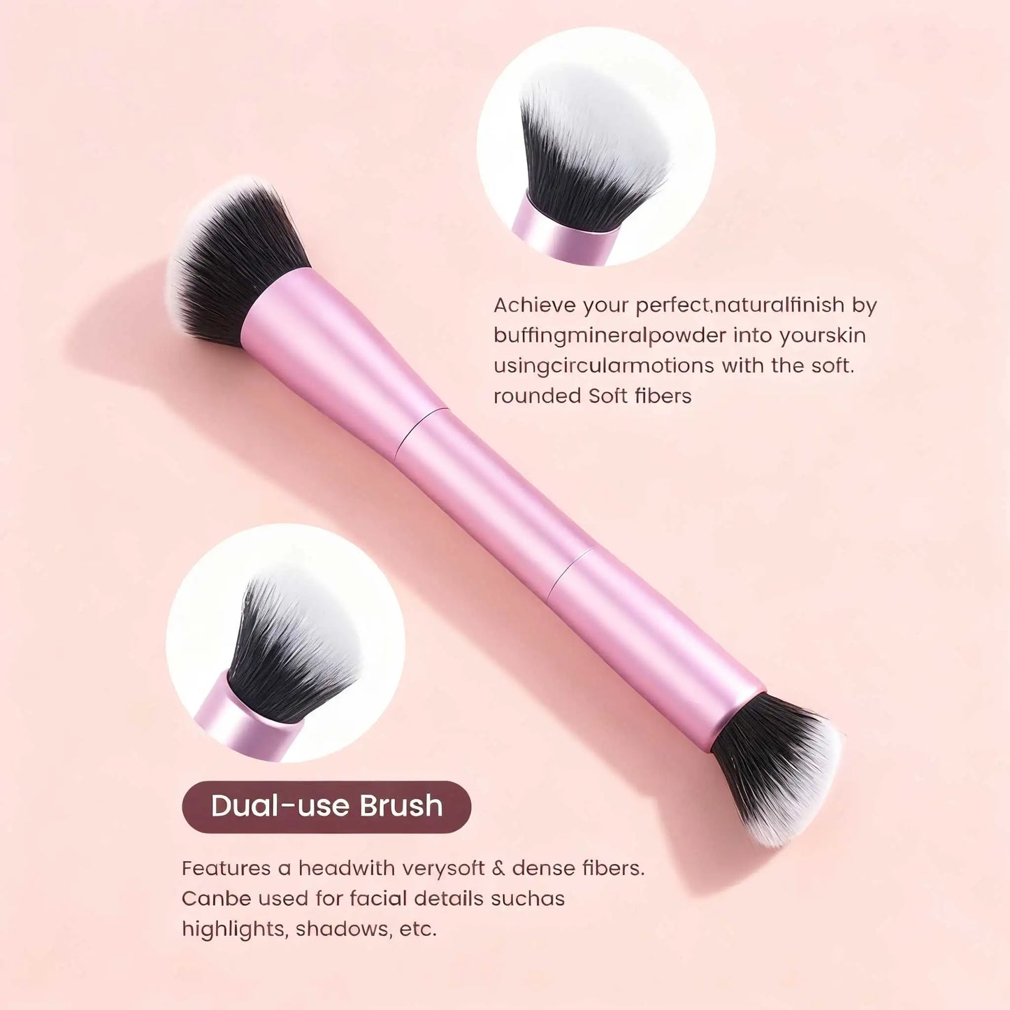 20-Piece Double Ended Makeup Brush Set for Flawless Application
