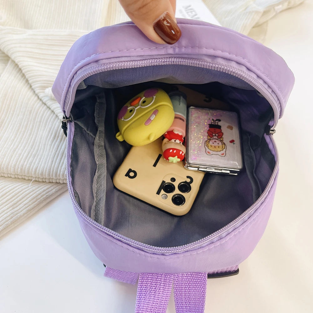 Stylish Solid Color Mini Backpack for Women | Casual Travel Rucksack