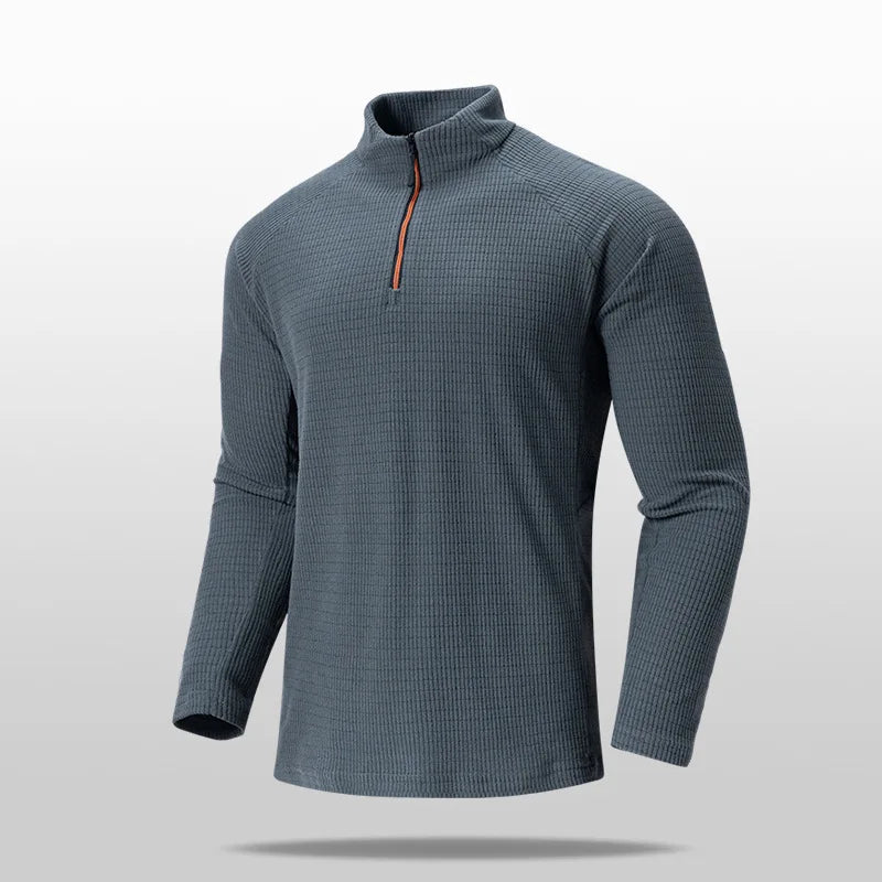 Men's Tactical Grid Fleece Pullover | Comfortable Warm Layer