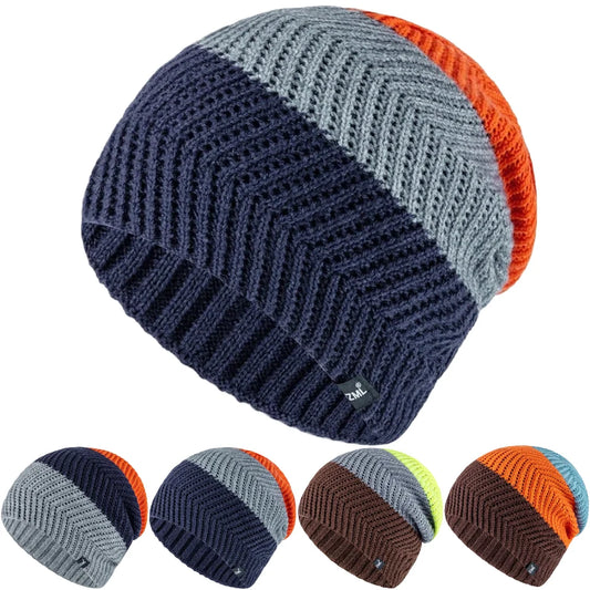 Gorro de Invierno Unisex de Rayas Coloridas | Gorro de Esquí Cálido de Punto