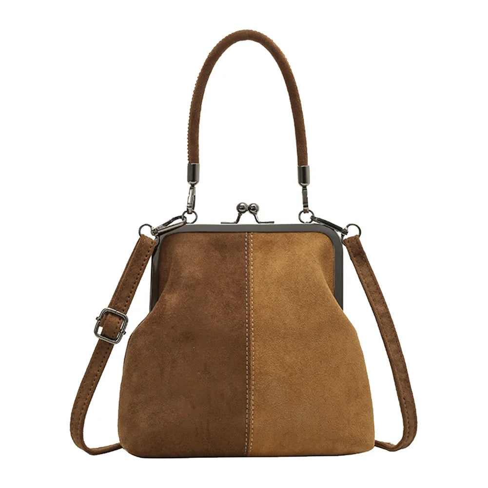 Bolso Bandolera Grande Vintage con Clip para Mujer | Elegante y Práctico